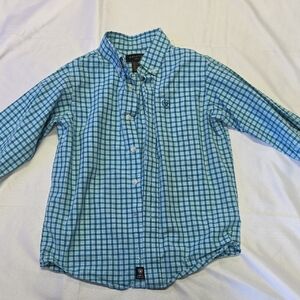 Ariat Kids Blue Plaid Button Down Shirt